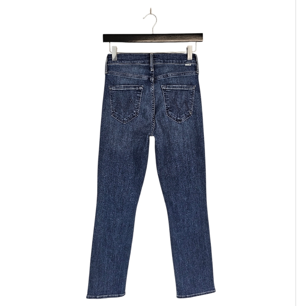MOTHER The Mid‎ Rise Dazzler Ankle Straight Leg Blue Jeans 25 Preowned - Picture 2 of 11